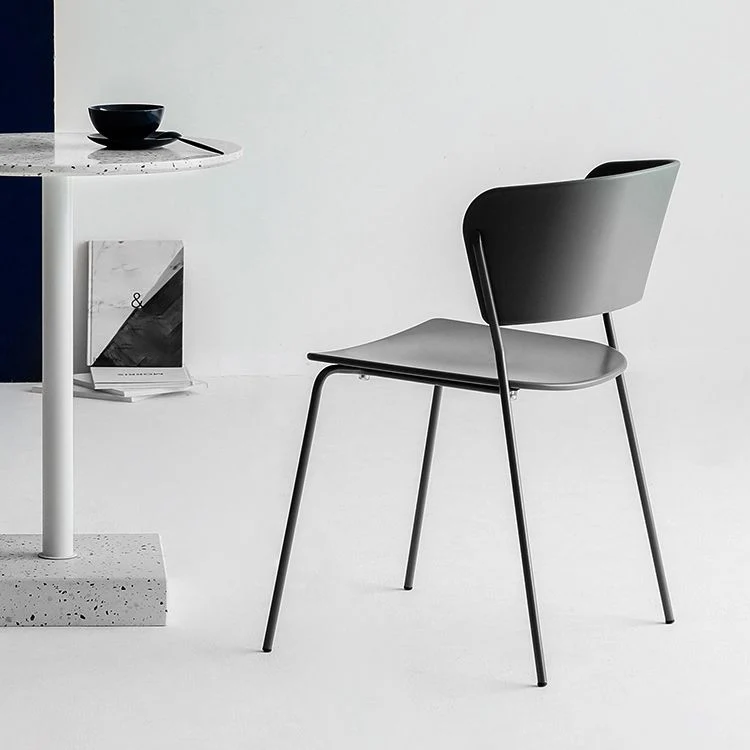 Sedie da pranzo per interni Sedie da pranzo impilabili senza braccioli con gambe metallo Clearhalo