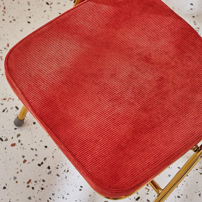 Sedie da pranzo pieghevoli scandinave con schienale aperto velluto e finitura opaca Clearhalo