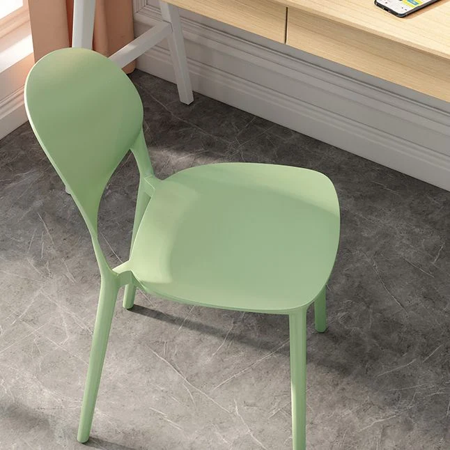 Sedie da pranzo plastica stile moderno Sedia impilabile da pranzo con schienale aperto per cucina Clearhalo