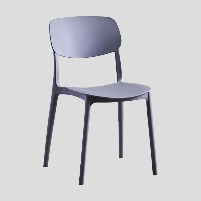 Sedie da pranzo plastica stile moderno Sedia da pranzo laterale con schienale aperto per cucina Clearhalo