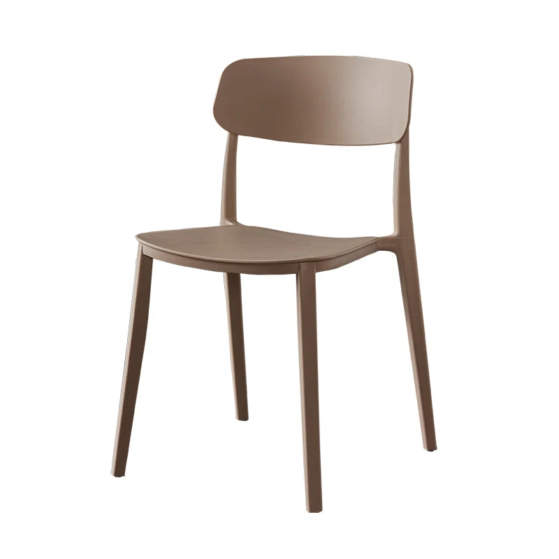 Sedie da pranzo plastica stile moderno Sedie laterali da pranzo con schienale aperto per cucina Clearhalo