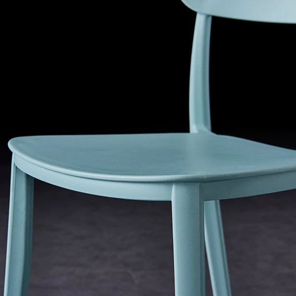 Sedie da pranzo plastica stile moderno Sedie laterali da pranzo con schienale aperto per cucina Clearhalo