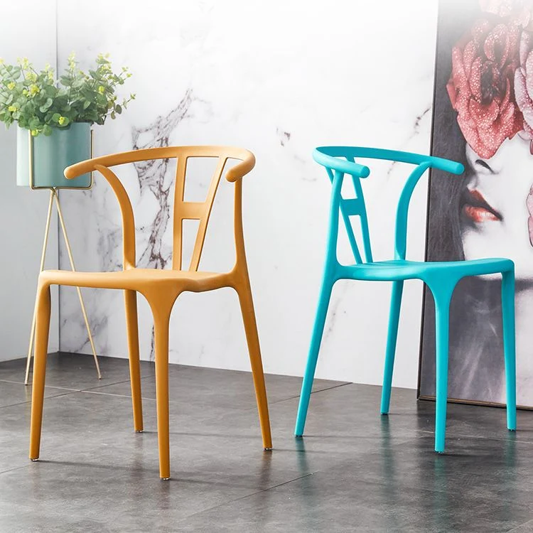 Sedie da pranzo plastica stile moderno Sedie da pranzo impilabili per cucina Clearhalo