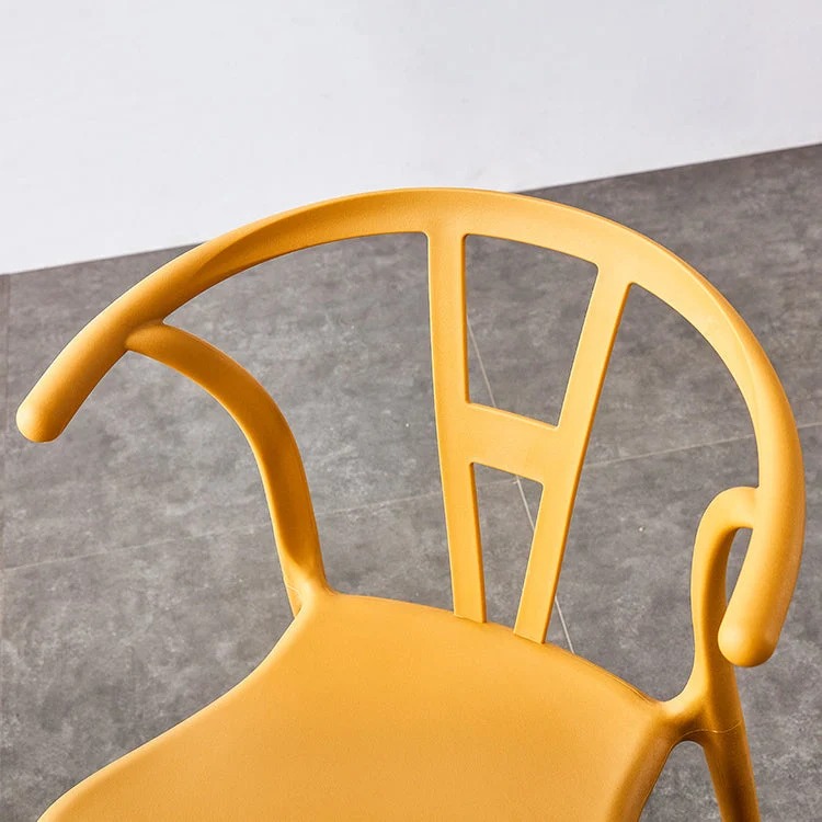 Sedie da pranzo plastica stile moderno Sedie da pranzo impilabili per cucina Clearhalo