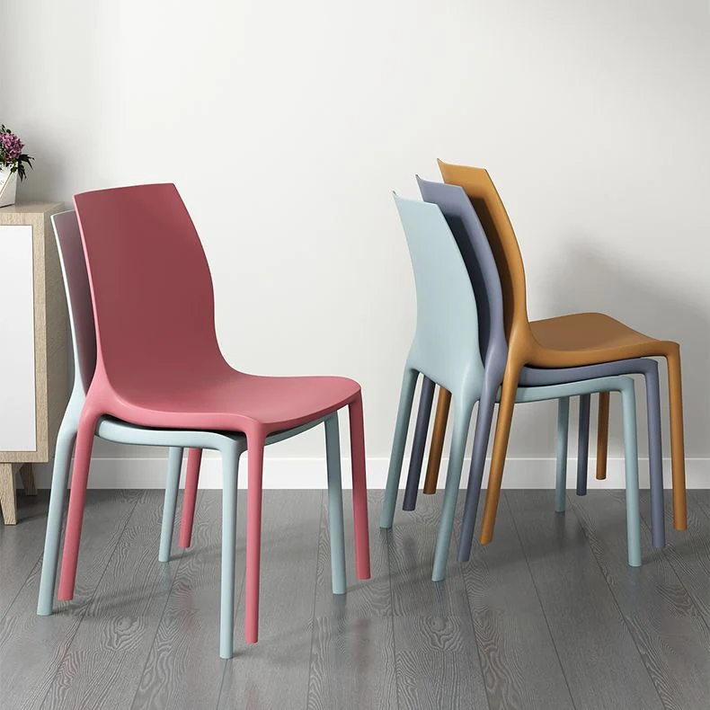 Sedie da pranzo plastica stile nordico Sedie da pranzo senza braccioli da cucina Clearhalo