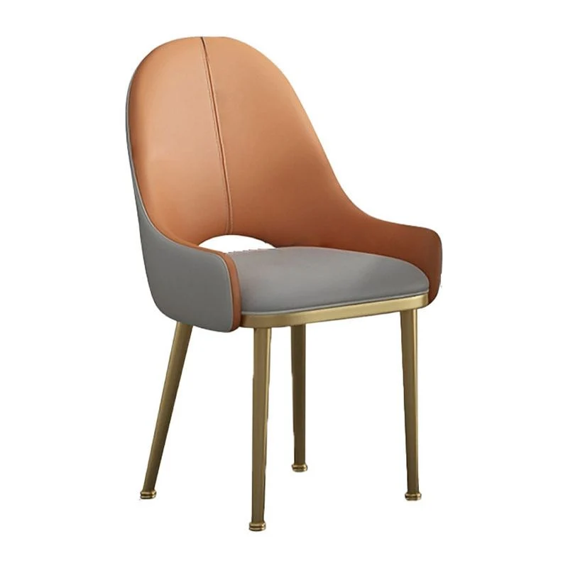Sedie da pranzo scandinave pelle Sedia imbottita con schienale massiccio per cucina Clearhalo