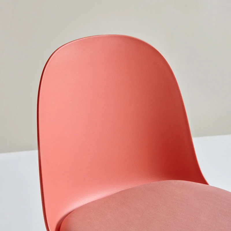 Sedie da pranzo scandinave plastica senza braccioli Sedia laterale con schienale solido per interni Clearhalo