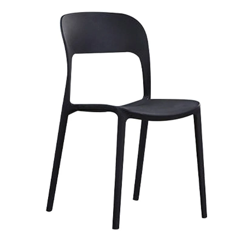 Sedie da pranzo scandinave senza braccioli Sedia laterale plastica per interni con schienale aperto Clearhalo