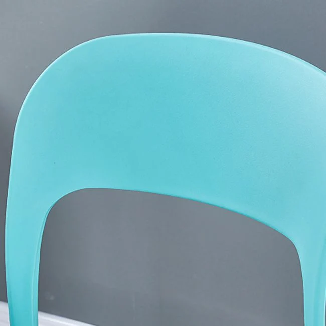 Sedie da pranzo scandinave senza braccioli Sedia laterale plastica per interni con schienale aperto Clearhalo