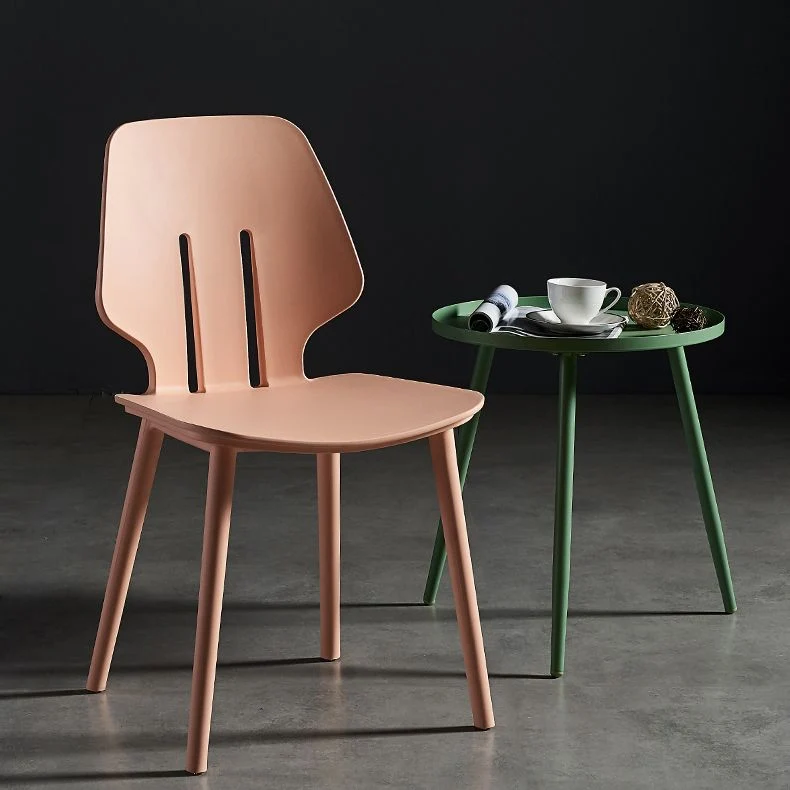 Sedie da pranzo scandinave senza braccioli Sedie laterali da pranzo plastica (set di 4) Clearhalo