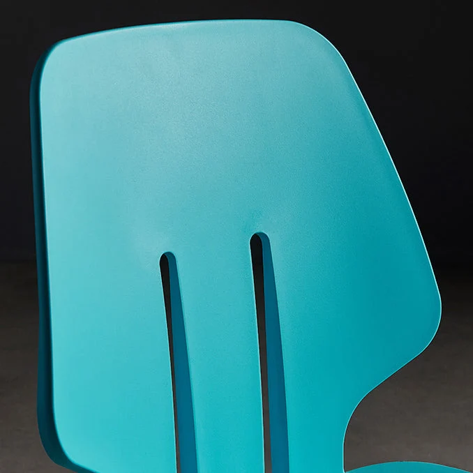 Sedie da pranzo scandinave senza braccioli Sedie laterali da pranzo plastica (set di 4) Clearhalo
