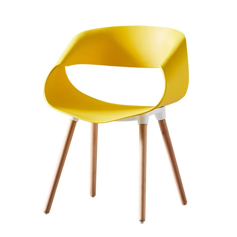 Sedie da pranzo scandinave senza braccioli Sedie da pranzo laterali Eames con gambe legno Clearhalo