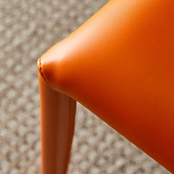 Sedie da pranzo senza braccioli con schienale massiccio Sedie laterali da pranzo impilabili con gambe metallo Clearhalo