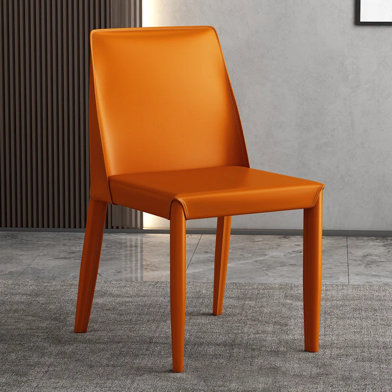Sedie da pranzo senza braccioli ecopelle Set di sedie laterali contemporanee Clearhalo