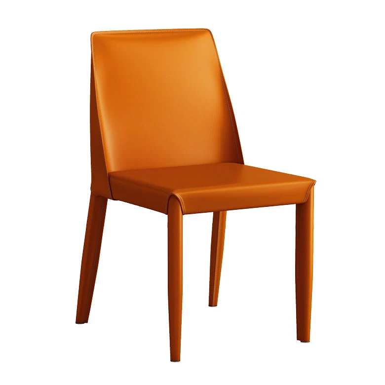 Sedie da pranzo senza braccioli ecopelle Set di sedie laterali contemporanee Clearhalo