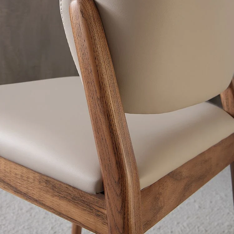 Sedie da pranzo senza braccioli imbottite con sedia laterale industriale legno massello Clearhalo