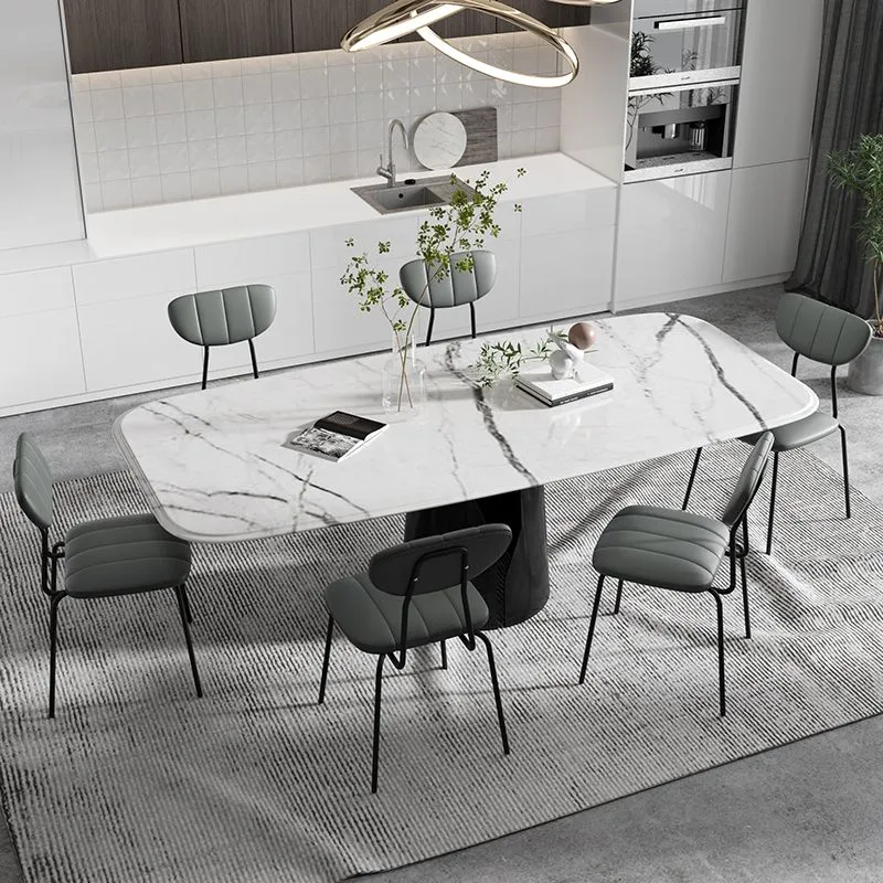 Sedie da pranzo senza braccioli imbottite stile industriale Sedie da pranzo con schienale aperto Clearhalo