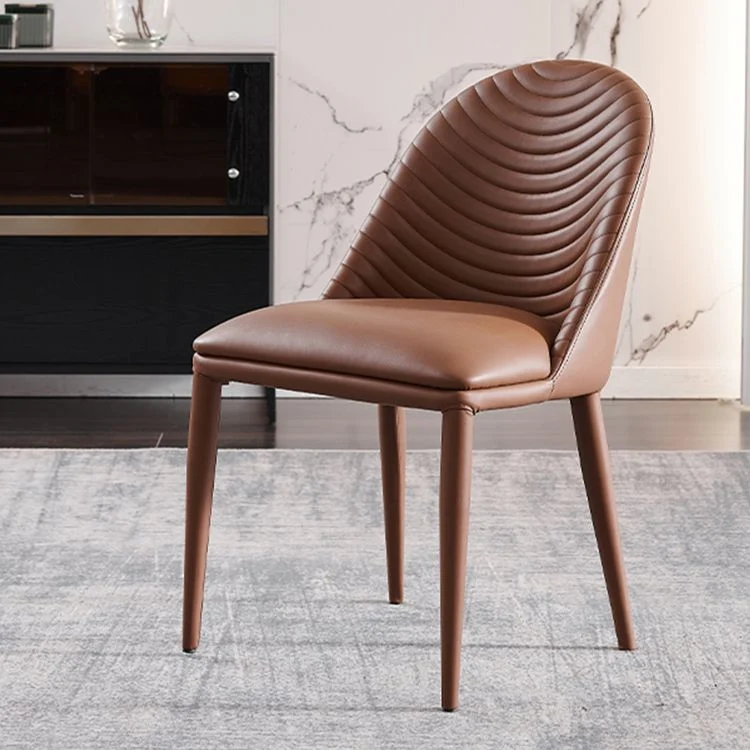 Sedie da pranzo senza braccioli imbottite stile moderno Sedia da pranzo con schienale solido Clearhalo