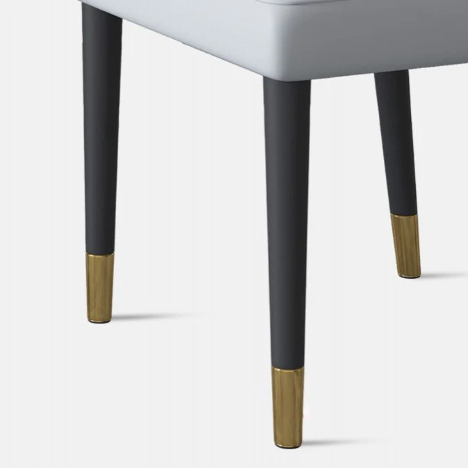 Sedie da pranzo senza braccioli legno glamour Sedie da pranzo pelle per uso ristorante Clearhalo