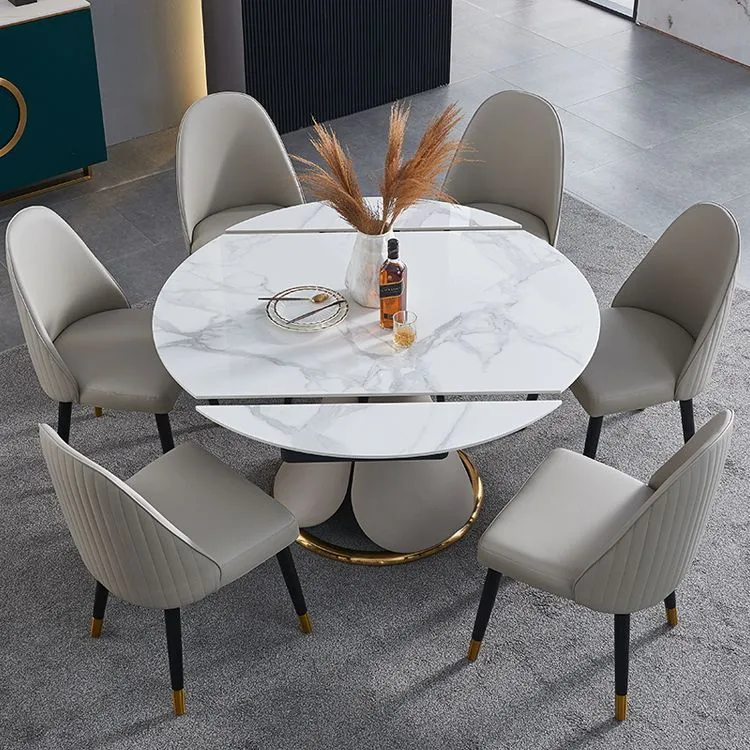 Sedie da pranzo senza braccioli legno glamour Sedie da pranzo ecopelle per uso domestico (set di 2) Clearhalo
