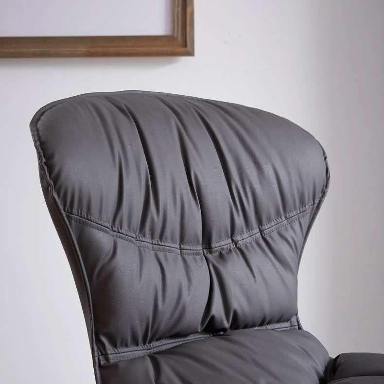 Sedie da pranzo senza braccioli metallo stile nordico Sedia laterale imbottita pelle per uso domestico Clearhalo