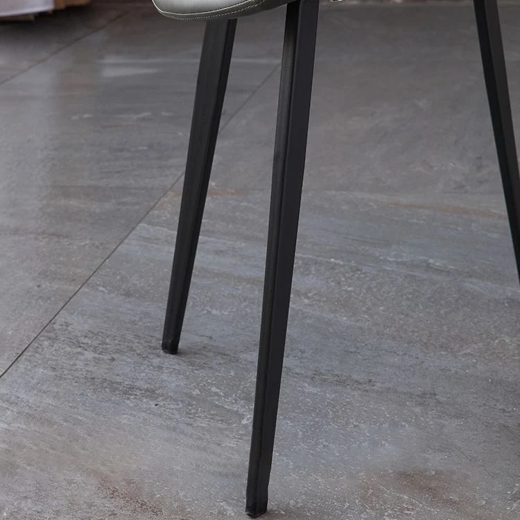 Sedie da pranzo senza braccioli pelle con sedia laterale da pranzo per cucina contemporanea Clearhalo