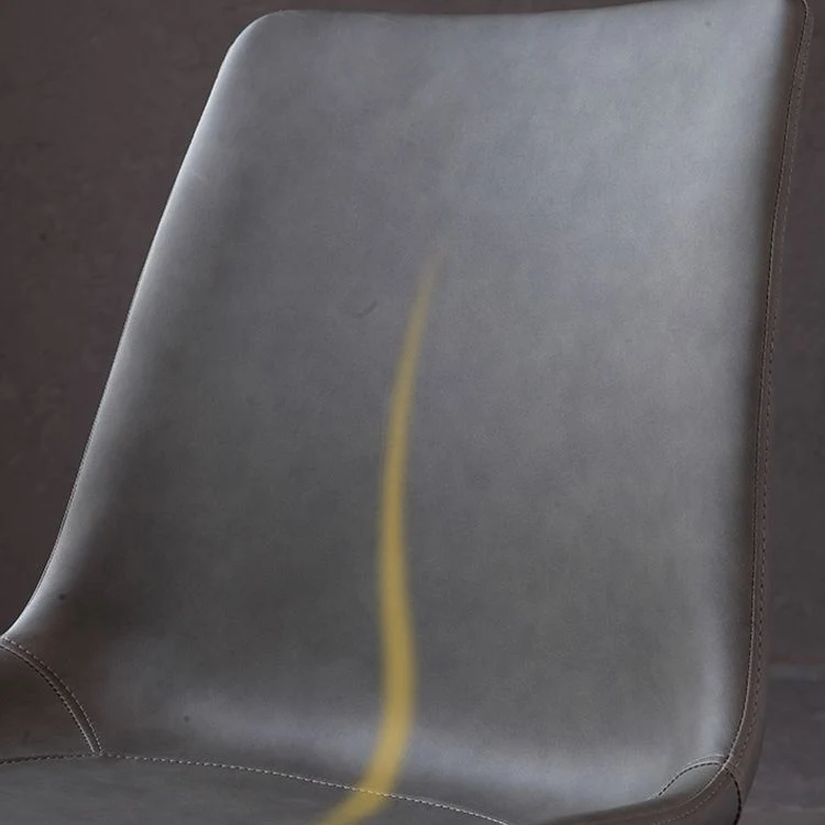 Sedie da pranzo senza braccioli pelle con sedia laterale da pranzo per cucina contemporanea Clearhalo