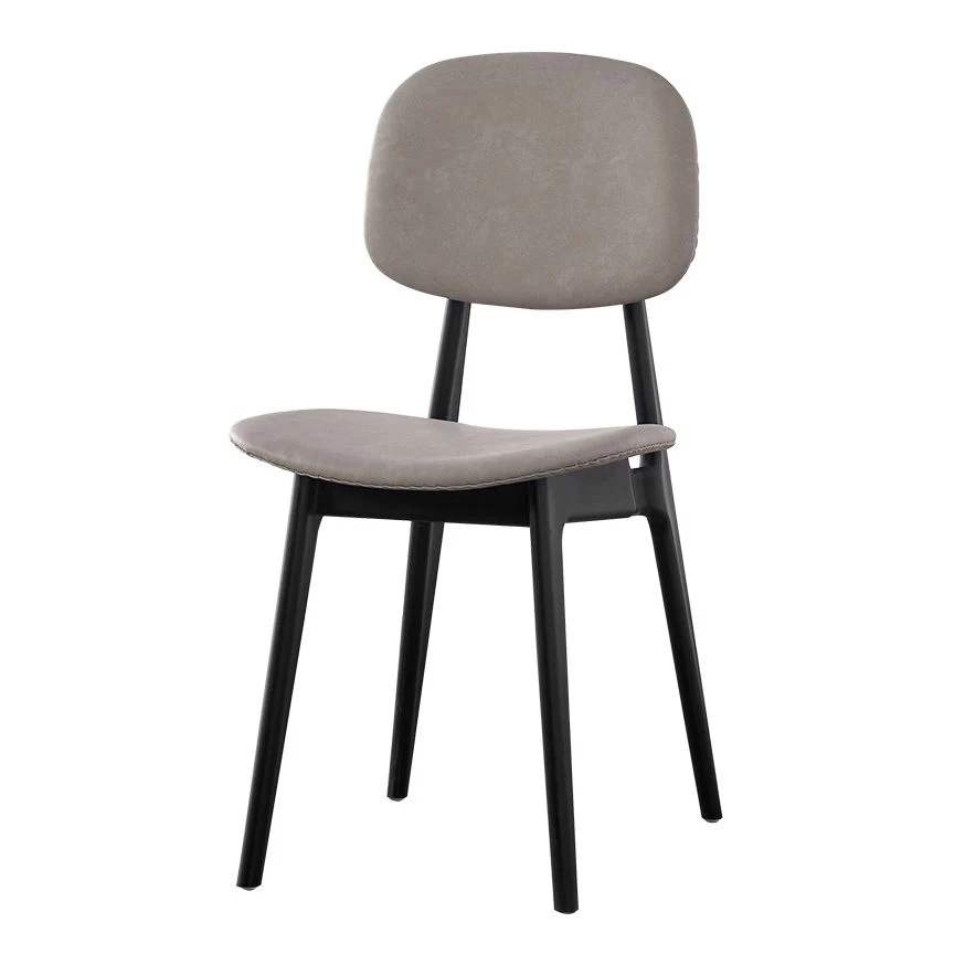 Sedie da pranzo senza braccioli pelle PU Sedia laterale con schienale aperto con gambe plastica Clearhalo
