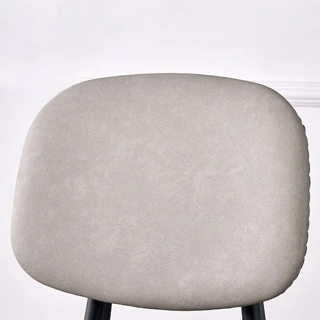 Sedie da pranzo senza braccioli pelle PU Sedia laterale con schienale aperto con gambe plastica Clearhalo