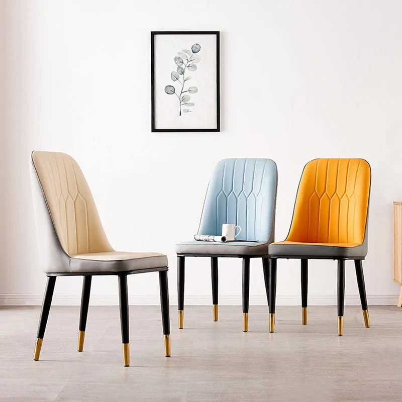 Sedie da pranzo senza braccioli per sala da pranzo metallo stile nordico Clearhalo