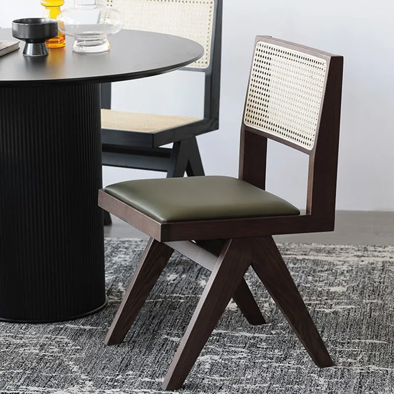 Sedie da pranzo senza braccioli Sedie laterali moderne legno massello per sala da pranzo Clearhalo
