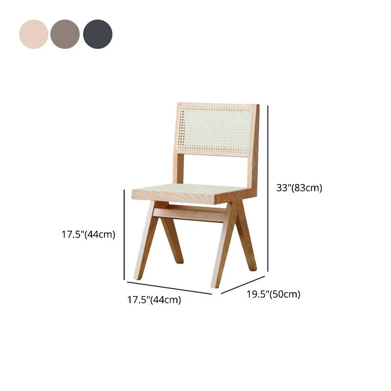 Sedie da pranzo senza braccioli Sedie laterali moderne legno massello per sala da pranzo Clearhalo