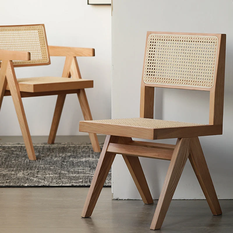 Sedie da pranzo senza braccioli Sedie laterali moderne legno massello per sala da pranzo Clearhalo