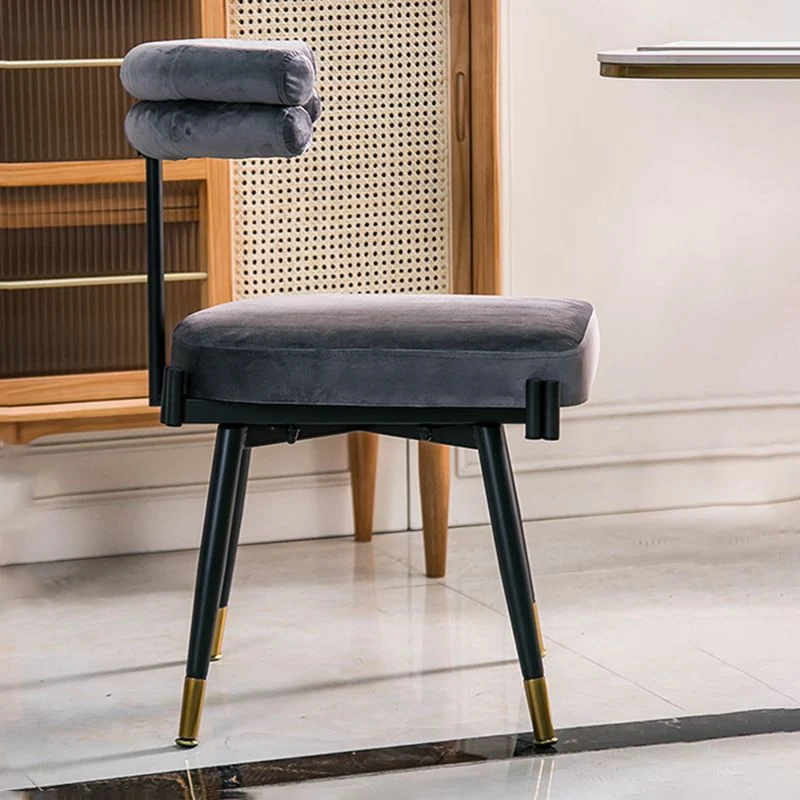 Sedie da pranzo senza braccioli stile glam Sedia da pranzo per la casa tessuto Clearhalo