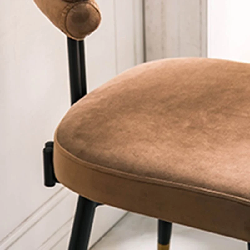 Sedie da pranzo senza braccioli stile glam Sedia da pranzo per la casa tessuto Clearhalo