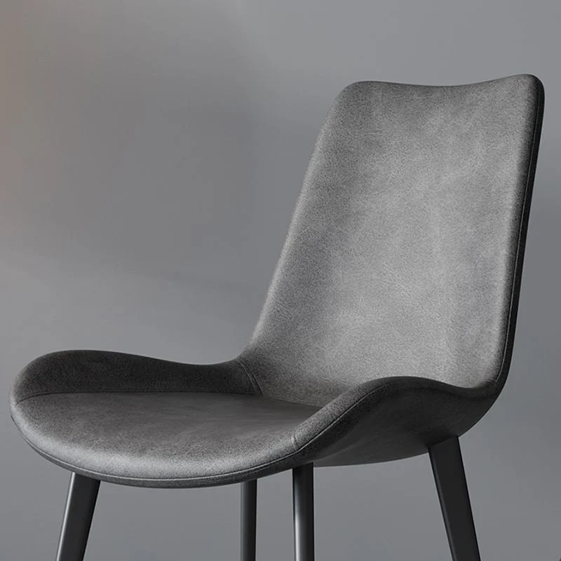Sedie da pranzo senza braccioli stile moderno per cucina con gambe metallo Clearhalo