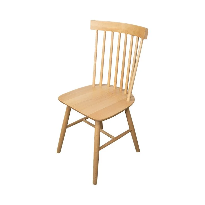 Sedie da pranzo senza braccioli stile rustico. Sedia laterale con schienale doghe di faggio e gambe legno Clearhalo