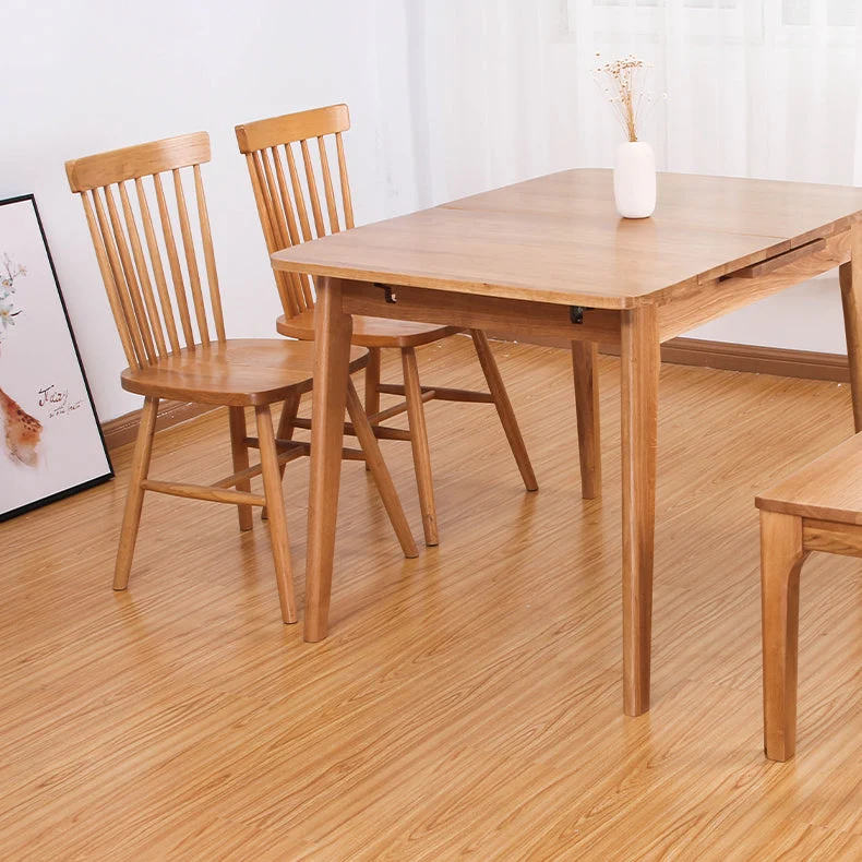 Sedie da pranzo senza braccioli stile rustico. Sedia laterale con schienale doghe di faggio e gambe legno Clearhalo