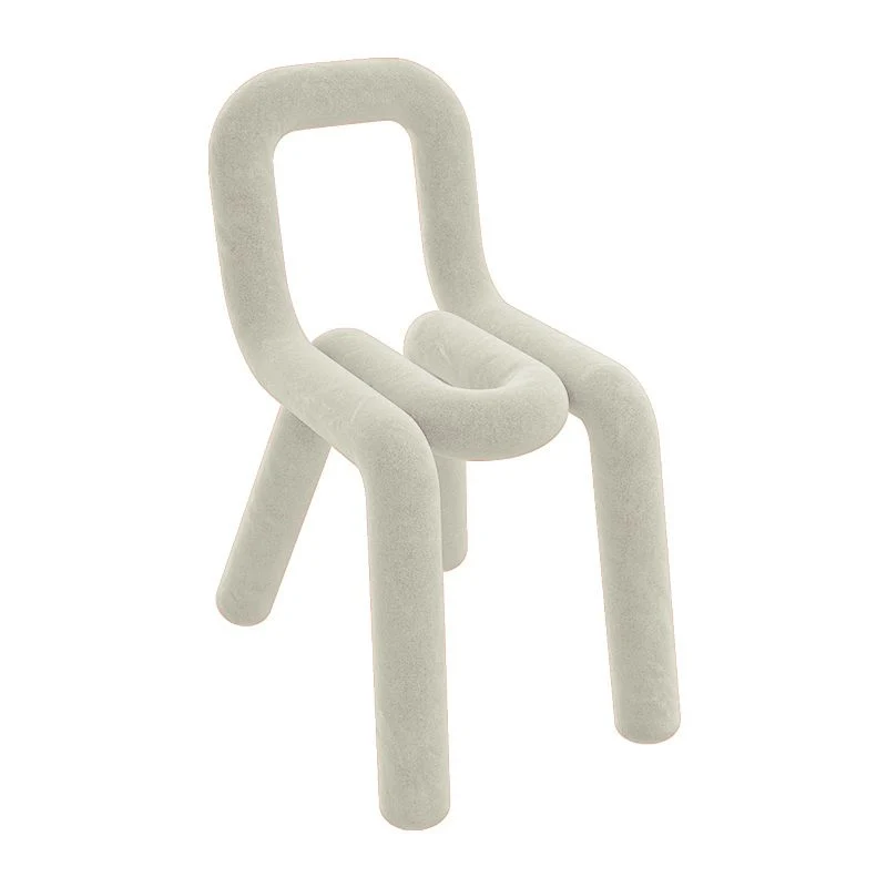 Sedie da pranzo stile designer con schienale velluto e finitura opaca, con schienale aperto, per la casa Clearhalo