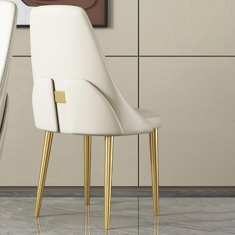 Sedie da pranzo stile glamour Sedia laterale da pranzo pelle PU per interni Clearhalo