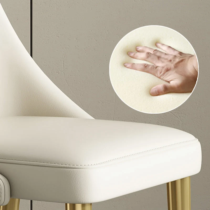 Sedie da pranzo stile glamour Sedia laterale da pranzo pelle PU per interni Clearhalo