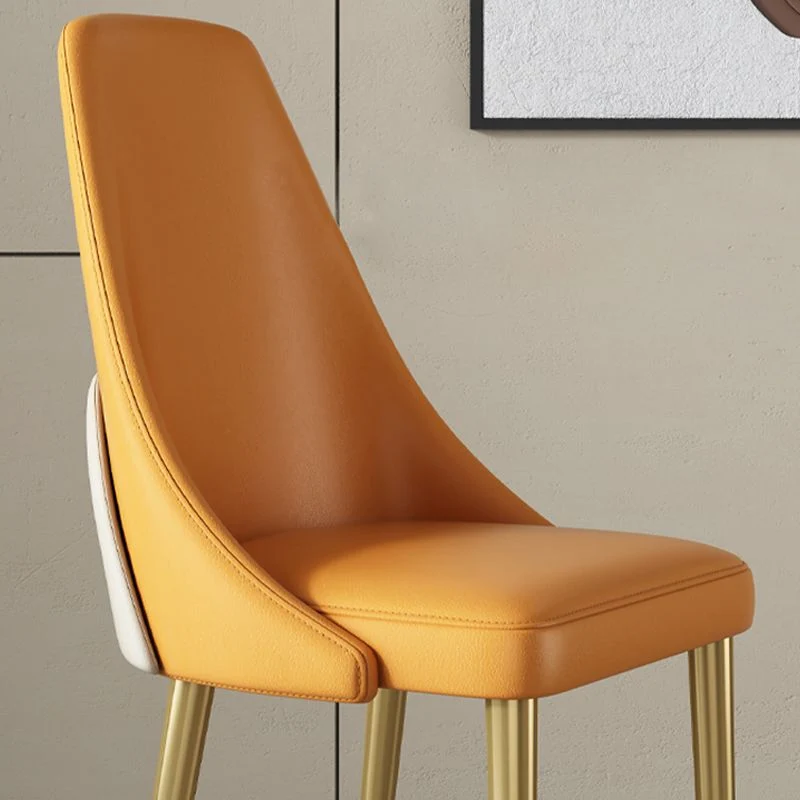 Sedie da pranzo stile glamour Sedia laterale da pranzo pelle PU per interni Clearhalo