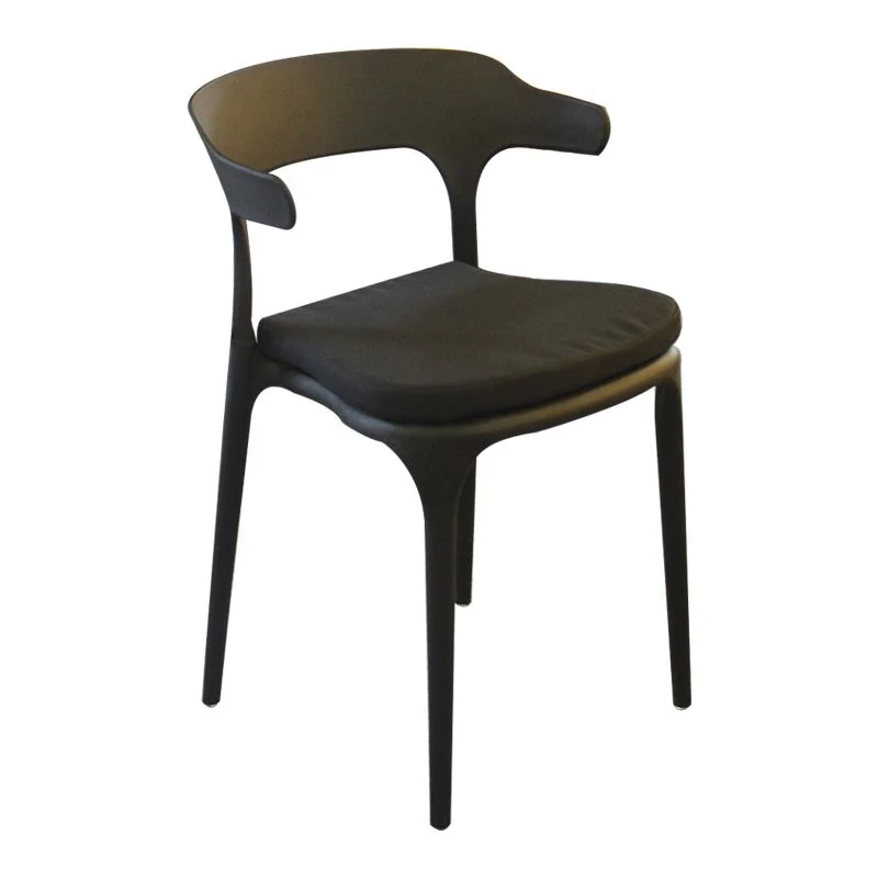 Sedie da pranzo stile glamour Sedie laterali da cucina plastica senza braccioli (set di 4) Clearhalo