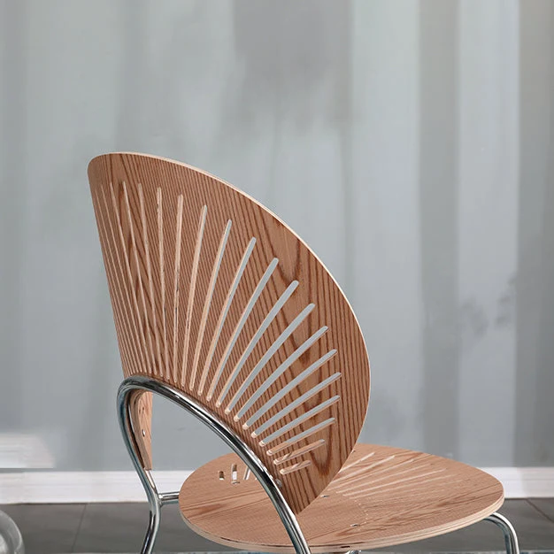 Sedie da pranzo stile industriale con schienale aperto metallo per cucina Clearhalo
