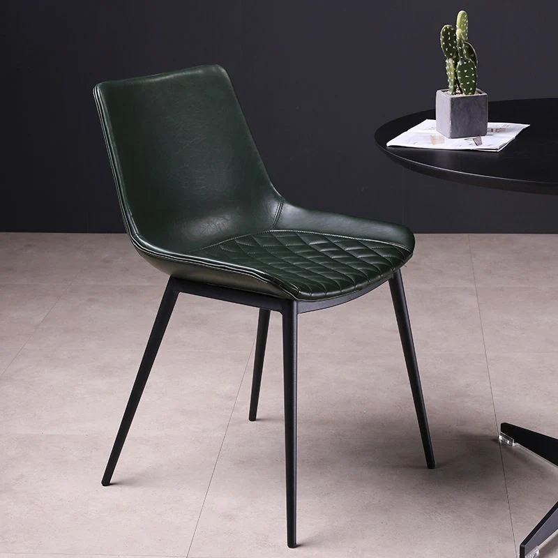 Sedie da pranzo stile industriale Sedia da pranzo senza braccioli con gambe metallo per cucina Clearhalo