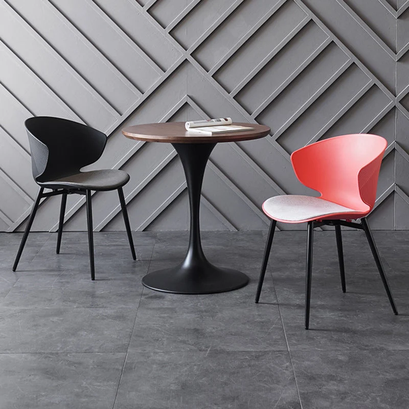 Sedie da pranzo stile moderno Sedia con schienale laterale metallo senza braccioli per cucina Clearhalo
