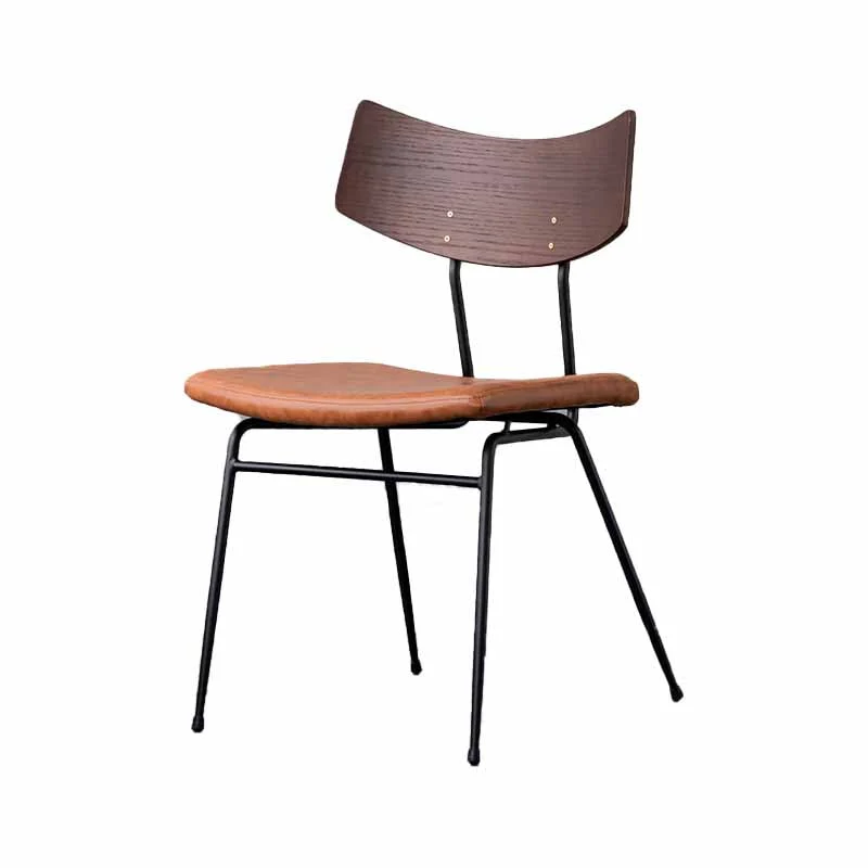 Sedie da pranzo stile moderno Sedia da cucina senza braccioli con gambe metallo Clearhalo