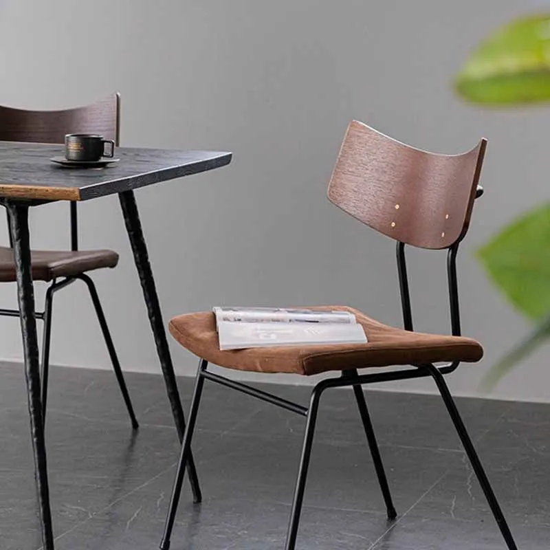 Sedie da pranzo stile moderno Sedia da cucina senza braccioli con gambe metallo Clearhalo