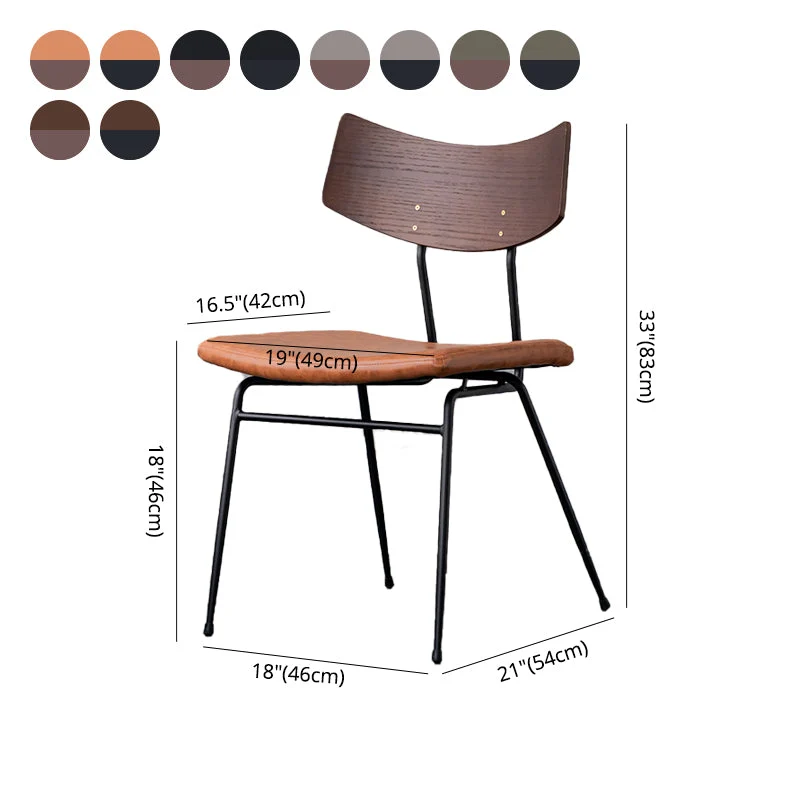 Sedie da pranzo stile moderno Sedia da cucina senza braccioli con gambe metallo Clearhalo
