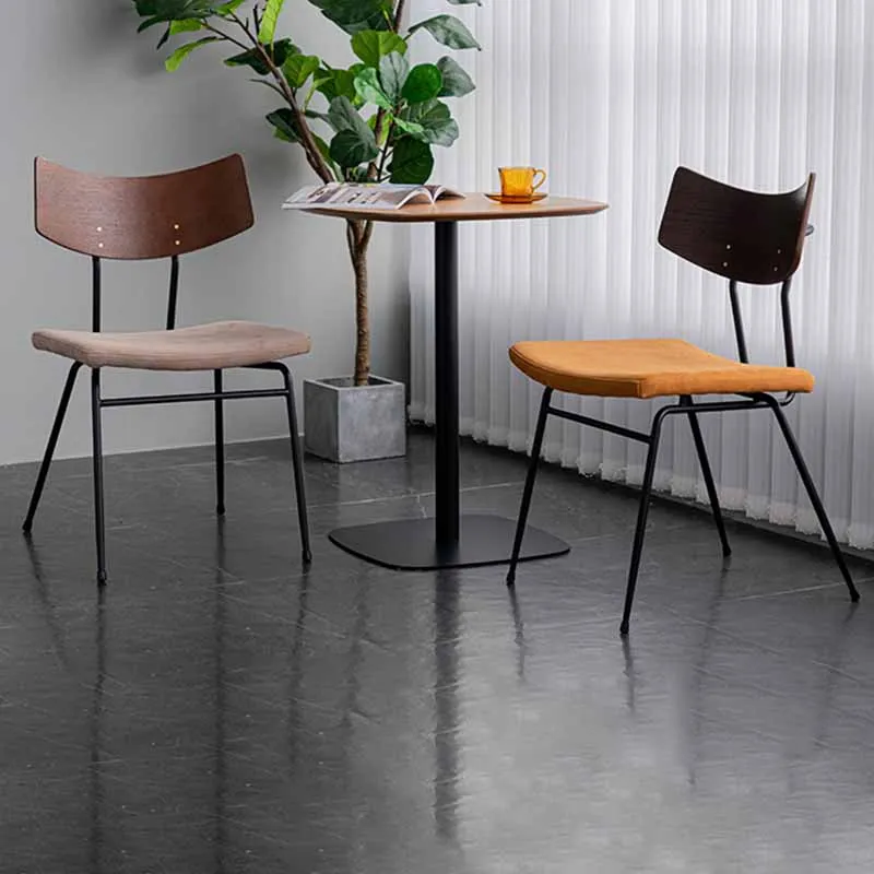 Sedie da pranzo stile moderno Sedia da cucina senza braccioli con gambe metallo Clearhalo